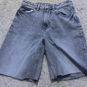 Gray Denim Jean Shorts